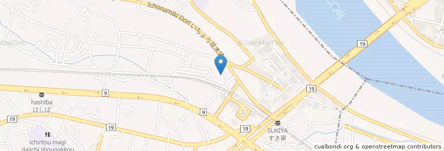 Mapa de ubicacion de 第１保育園 en 日本, 東京都, 稲城市.