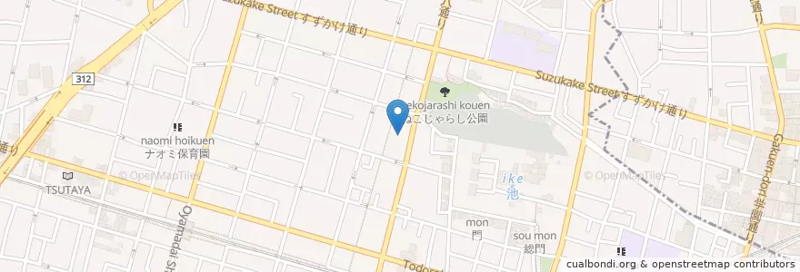 Mapa de ubicacion de 等々力保育園 en 일본, 도쿄도, 世田谷区.