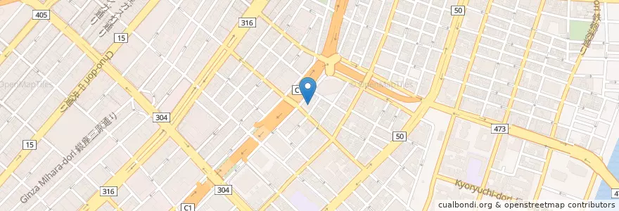 Mapa de ubicacion de Tsukiji Police Station en Japan, Tokyo, Chuo.