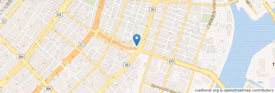 Mapa de ubicacion de 築地警察署新富町交番 en Japonya, 東京都, 中央区.