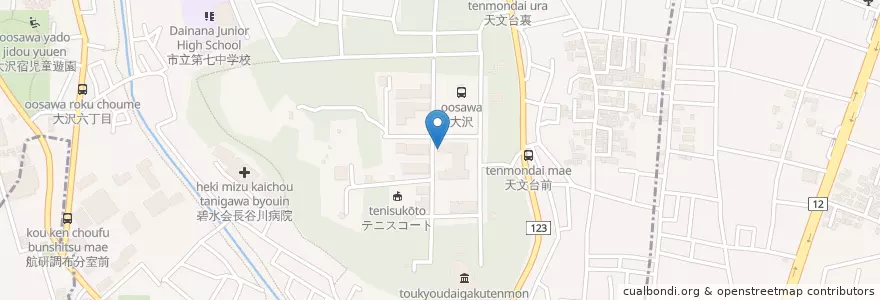 Mapa de ubicacion de 総合研究大学院大学 en Jepun, 東京都, 三鷹市.