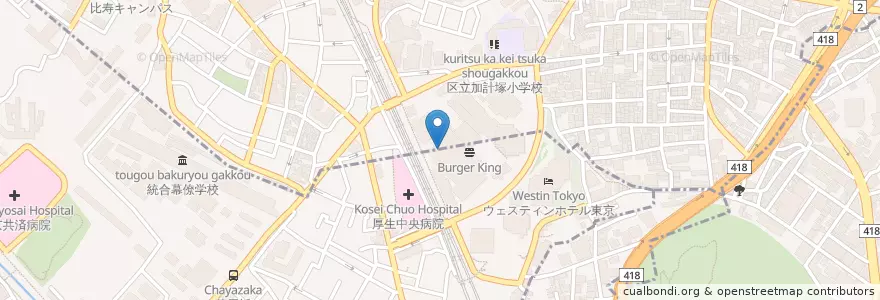 Mapa de ubicacion de 総合研究開発機構 en اليابان, 東京都, 目黒区.