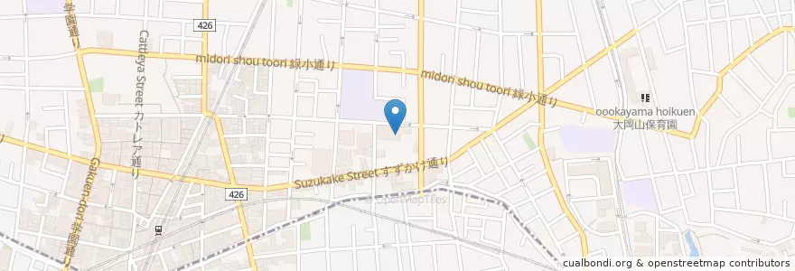 Mapa de ubicacion de 緑丘保育園 en Japan, Tokio, 目黒区.