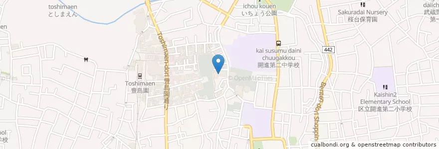 Mapa de ubicacion de 練馬保育園 en Japão, Tóquio, 練馬区.