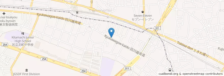 Mapa de ubicacion de 練馬北町郵便局 en 日本, 東京都, 練馬区.