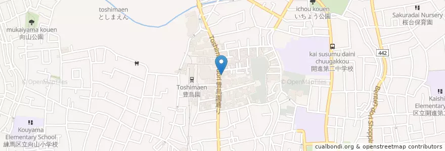 Mapa de ubicacion de 練馬四郵便局 en Jepun, 東京都, 練馬区.