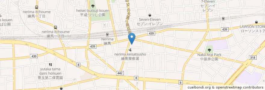 Mapa de ubicacion de 練馬消防署 en Jepun, 東京都, 練馬区.