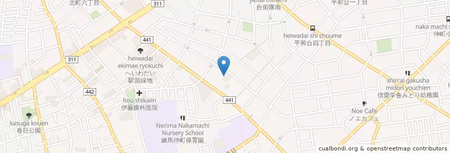 Mapa de ubicacion de 練馬消防署平和台出張所 en Japon, Tokyo, 練馬区.