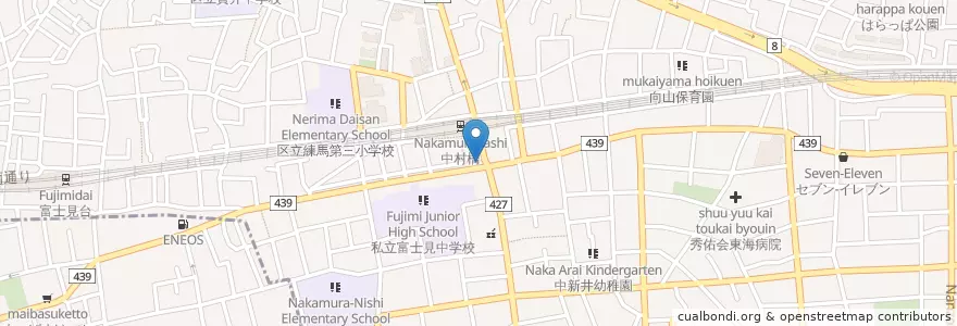 Mapa de ubicacion de 練馬警察署中村橋交番 en Япония, Токио, Нерима.
