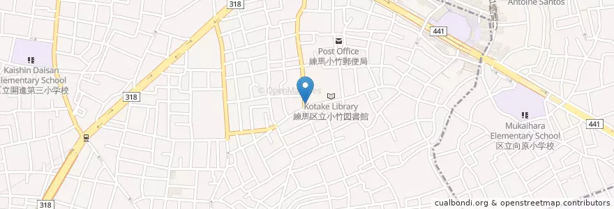 Mapa de ubicacion de 練馬警察署 小竹町交番 en اليابان, 東京都, 練馬区.