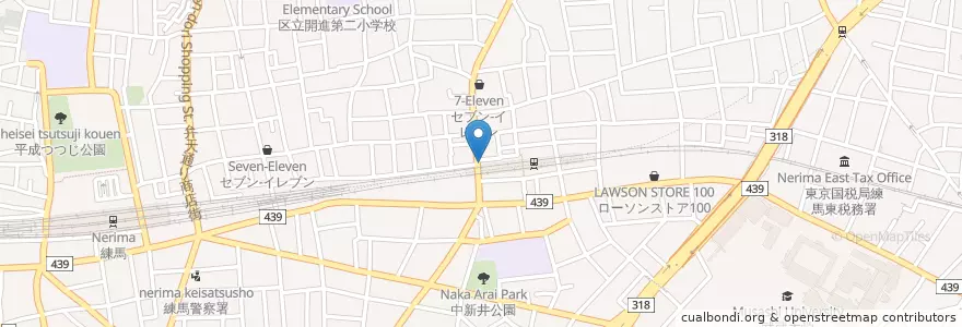 Mapa de ubicacion de 練馬警察署桜台交番 en اليابان, 東京都, 練馬区.