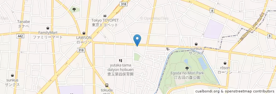 Mapa de ubicacion de 練馬豊玉中郵便局 en 日本, 東京都, 中野区, 練馬区.
