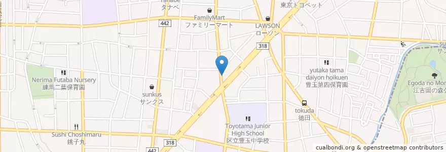 Mapa de ubicacion de 練馬豊玉郵便局 en Japan, Tokyo, Nakano, Nerima.