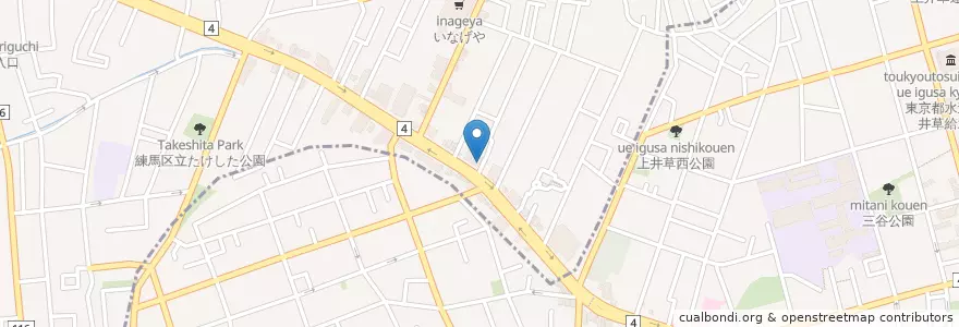 Mapa de ubicacion de 練馬関一郵便局 en 日本, 东京都/東京都, 練馬区, 杉並区.