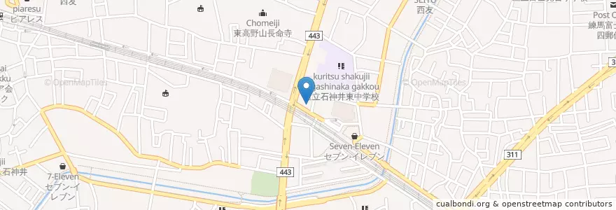 Mapa de ubicacion de 練馬高野台駅前郵便局 en Japan, Tokio, 練馬区.