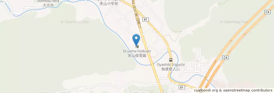 Mapa de ubicacion de 美山保育園 en Japan, Tokyo, Hachioji.