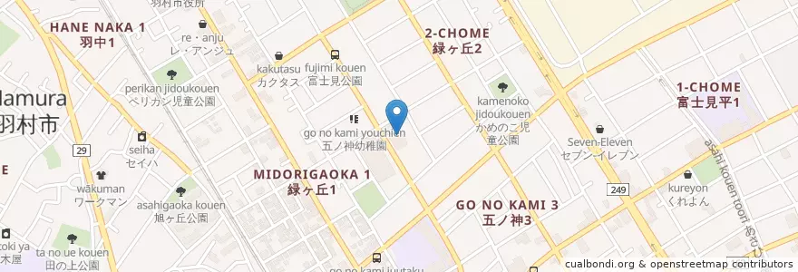 Mapa de ubicacion de 羽村市図書館 en 일본, 도쿄도, 羽村市.