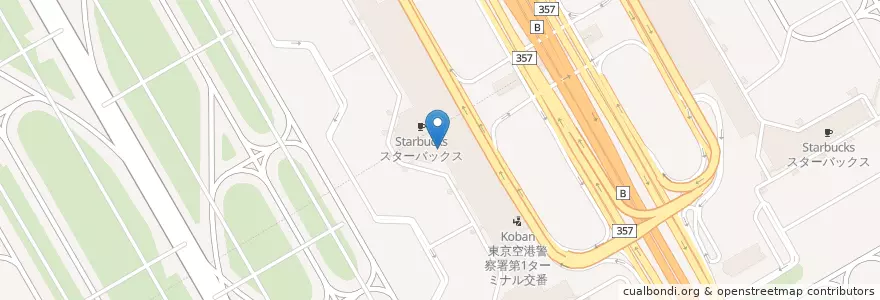 Mapa de ubicacion de 羽田空港郵便局 en Jepun, 東京都, 大田区.