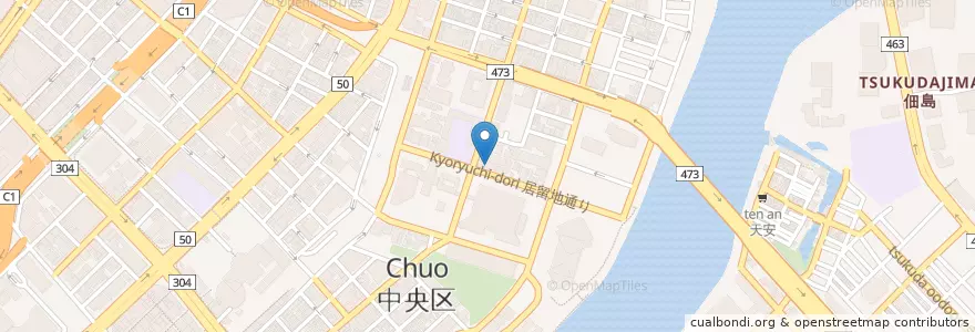 Mapa de ubicacion de 聖ヨゼフ幼稚園 en Japon, Tokyo, 中央区.