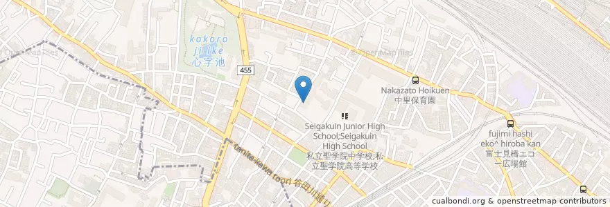 Mapa de ubicacion de 聖学院幼稚園 en 일본, 도쿄도, 北区.