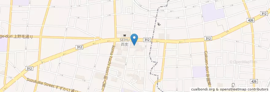Mapa de ubicacion de 自由が丘産能短期大学 en Япония, Токио, Сэтагая.
