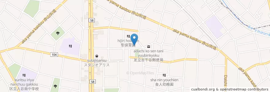 Mapa de ubicacion de 舎人児童館 en 일본, 도쿄도, 足立区.