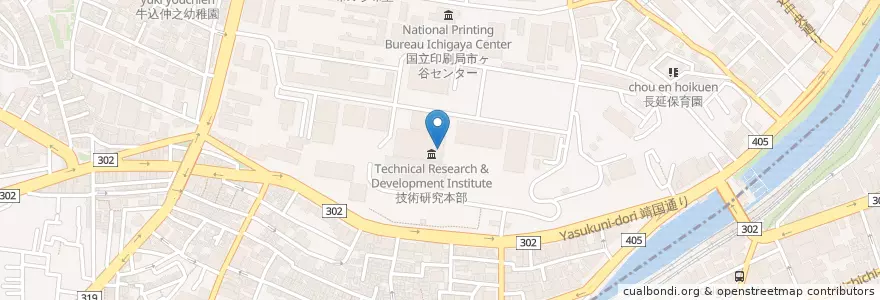 Mapa de ubicacion de 航空幕僚監部 en Japão, Tóquio, 新宿区.