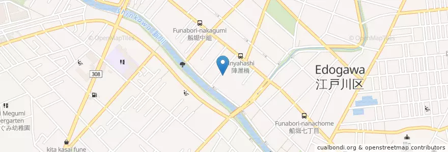 Mapa de ubicacion de 船堀幼稚園 en 日本, 東京都, 江戸川区.