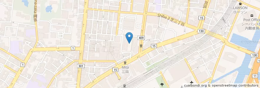 Mapa de ubicacion de 芝児童館 en Япония, Токио, Минато.