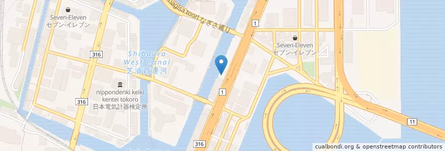 Mapa de ubicacion de 芝消防署芝浦出張所 en اليابان, 東京都, 港区.