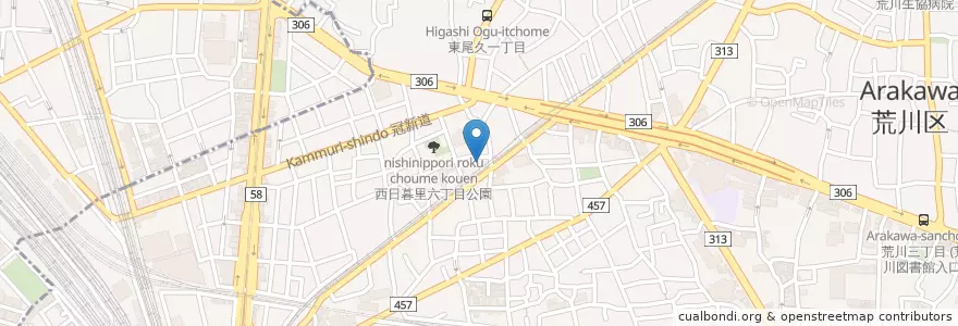 Mapa de ubicacion de 花の木幼稚園 en 일본, 도쿄도.