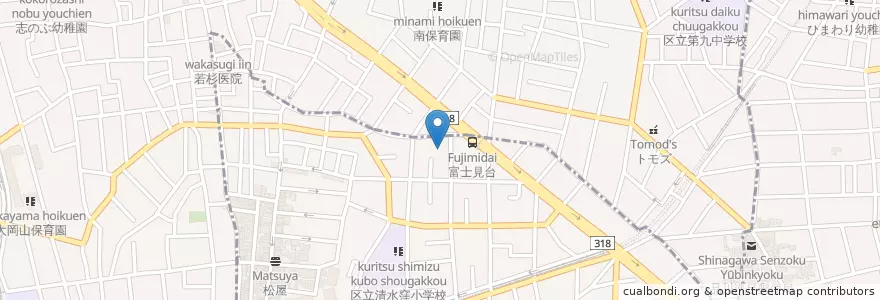 Mapa de ubicacion de 若竹幼稚園 en 일본, 도쿄도, 目黒区.
