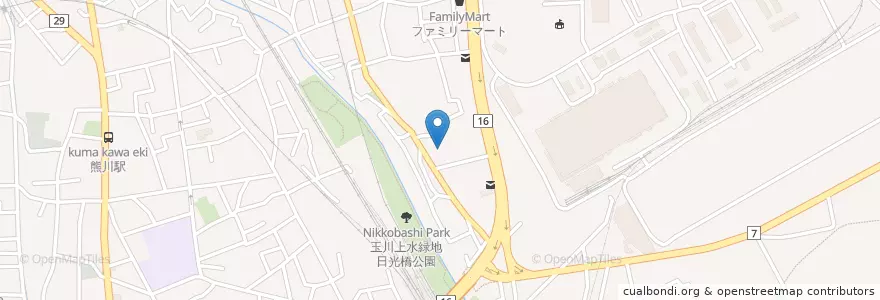 Mapa de ubicacion de 若葉保育園 en Japón, Tokio, Fussa.