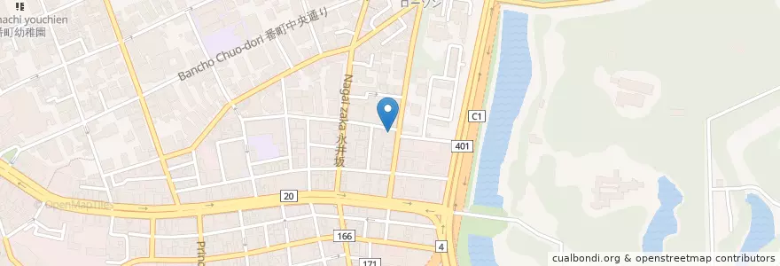 Mapa de ubicacion de 茂恵会半蔵門病院 en Japão, Tóquio, 千代田区.