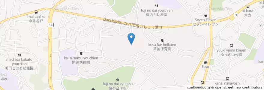 Mapa de ubicacion de 草笛保育園 en Japon, Tokyo, 町田市.