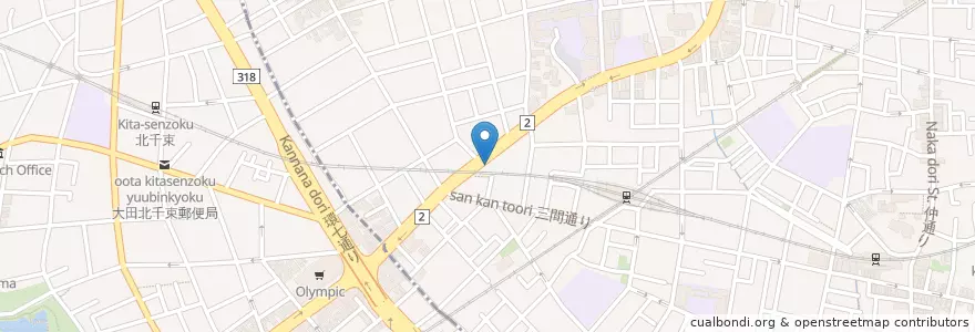 Mapa de ubicacion de 荏原警察署旗の台交番 en Japan, 東京都.