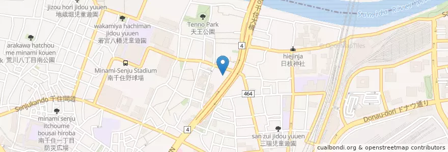 Mapa de ubicacion de 荒川消防署南千住出張所 en Japón, Tokio.