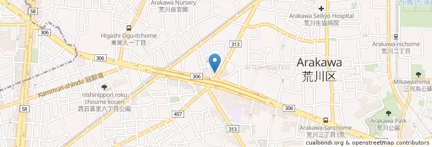 Mapa de ubicacion de 荒川警察署荒川五丁目交番 en 日本, 东京都/東京都.