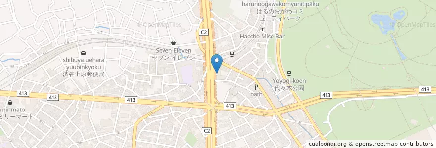 Mapa de ubicacion de 荘敬会井上病院 en Giappone, Tokyo, Shibuya.
