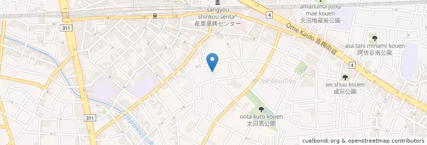 Mapa de ubicacion de 荻窪四郵便局 en Япония, Токио, Сугинами.