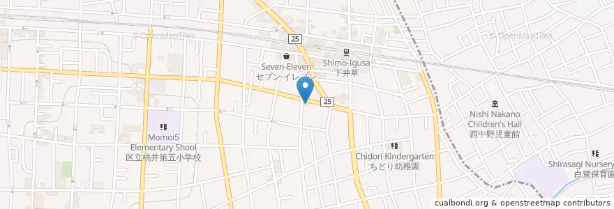 Mapa de ubicacion de 荻窪消防署下井草出張所 en Japan, 東京都, 杉並区.
