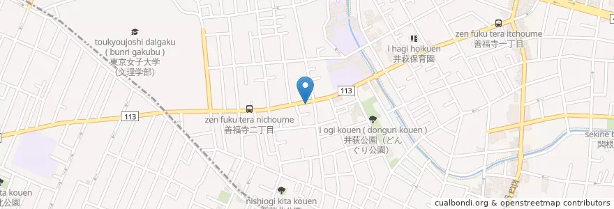 Mapa de ubicacion de 荻窪警察署 地蔵坂地域安全センター en 日本, 東京都, 杉並区.