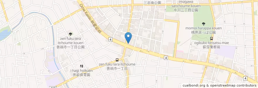 Mapa de ubicacion de 荻窪警察署桃井四丁目交番 en Japan, Tokio, 杉並区.