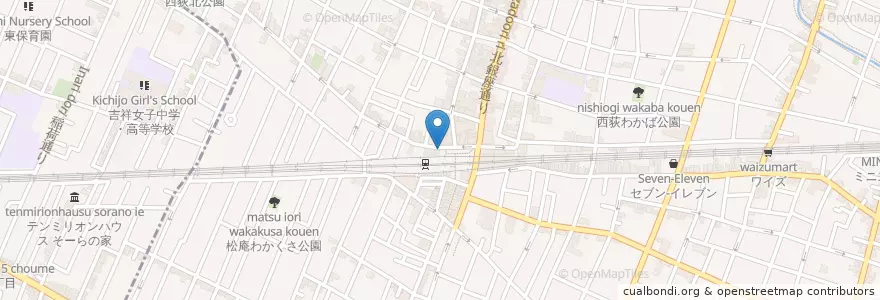 Mapa de ubicacion de 荻窪警察署西荻窪交番 en 일본, 도쿄도, 杉並区.