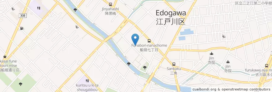 Mapa de ubicacion de 葛西中央病院 en Япония, Токио, Эдогава.