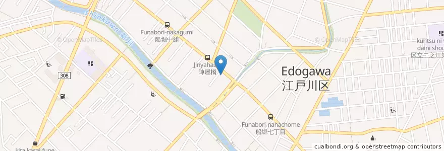 Mapa de ubicacion de 葛西消防署船堀出張所 en Jepun, 東京都, 江戸川区.