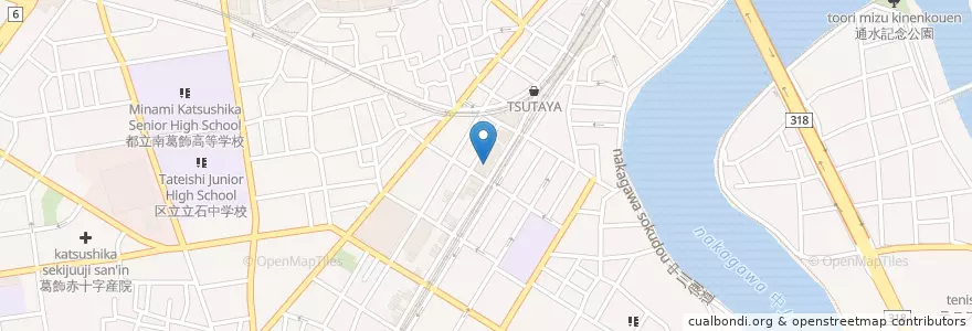 Mapa de ubicacion de 葛飾厚生会東立病院 en Japão, Tóquio, 葛飾区.