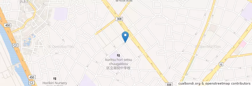 Mapa de ubicacion de 葛飾堀切一郵便局 en Giappone, Tokyo, 葛飾区.
