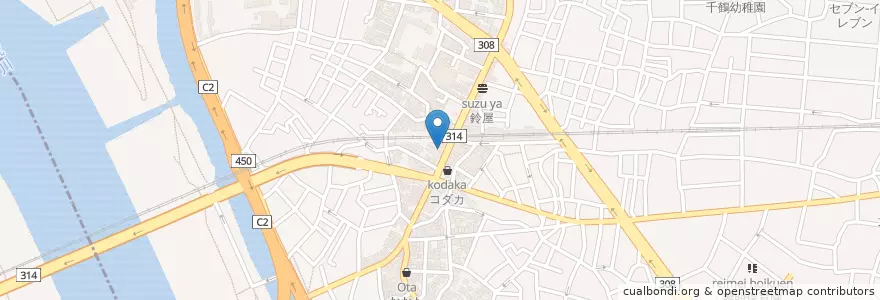Mapa de ubicacion de 葛飾堀切郵便局 en Japonya, 東京都, 葛飾区.