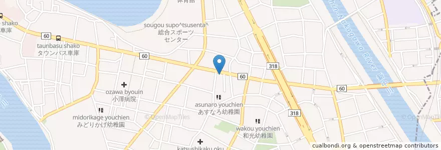 Mapa de ubicacion de 葛飾奥戸郵便局 en ژاپن, 東京都, 葛飾区.